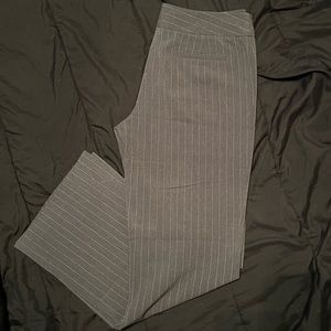 Grey Pinstripe Bootcut Pant